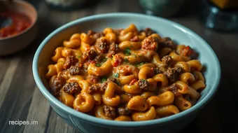 Ultimate Comfort: My Grandmother's Cheesy Beefaroni Recipe recipe card