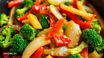 Hannah Cooking: Easy 15-Minute Vegetable Stir-Fry Recipe! recipe card