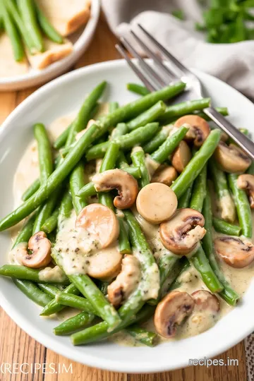 Bake Green Beans with Creamy Mushroom Delight presentation