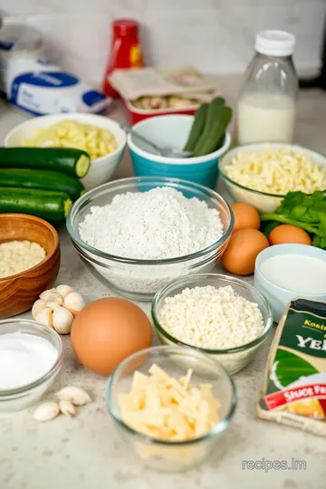 Bake Zucchini Slice - A Delightful Snack ingredients