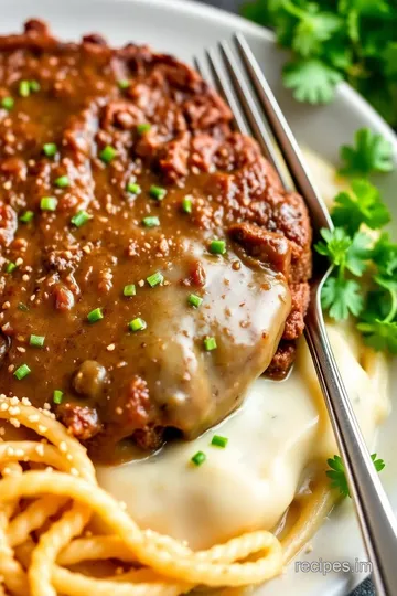 Classic Homemade Salisbury Steak with Savory Mushroom Gravy presentation