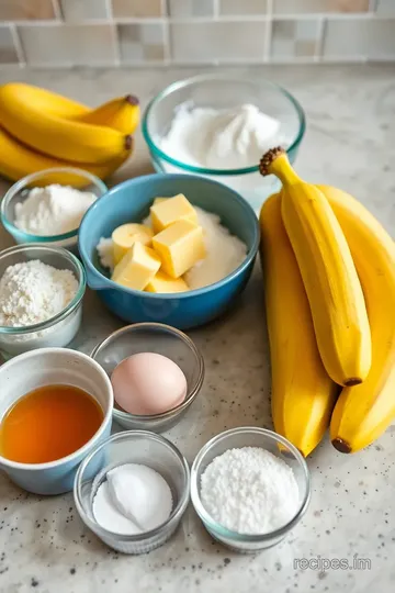 Easy Banana Bread Recipe 2 Bananas: Delightful Treat in 1 Hour! ingredients