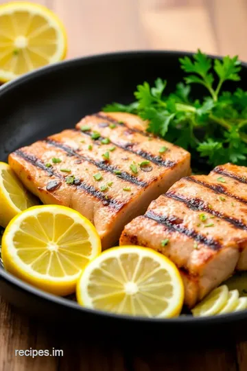 Grilled Yellowfin Tuna Steaks with a Zesty Citrus Marinade presentation