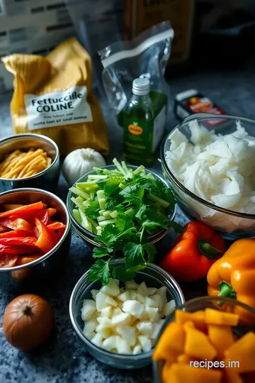 Italian Drunken Noodles Recipe ingredients