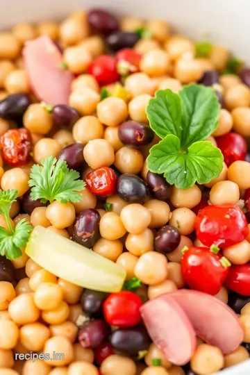 Five-Bean Fiesta Salad: A Colorful and Nutritious Blend presentation
