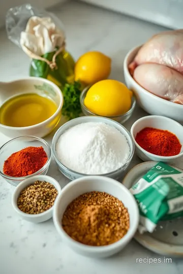 Roast Chicken with Flavorful 7 Spice Mix ingredients