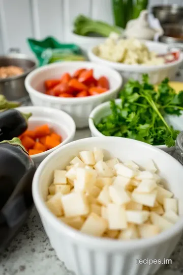Sautéed Eggplant Ratatouille ingredients