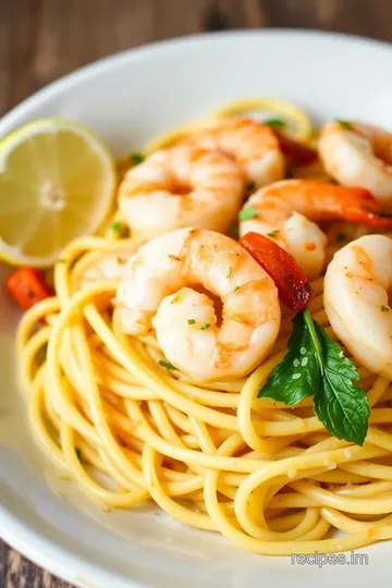 Sautéed Shrimp with Zesty Garlic Delight presentation