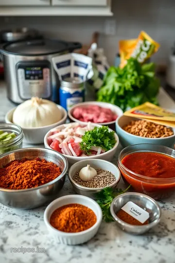 Slow Cooked Beef Barbacoa ingredients