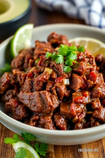 Slow Cooked Beef Barbacoa presentation