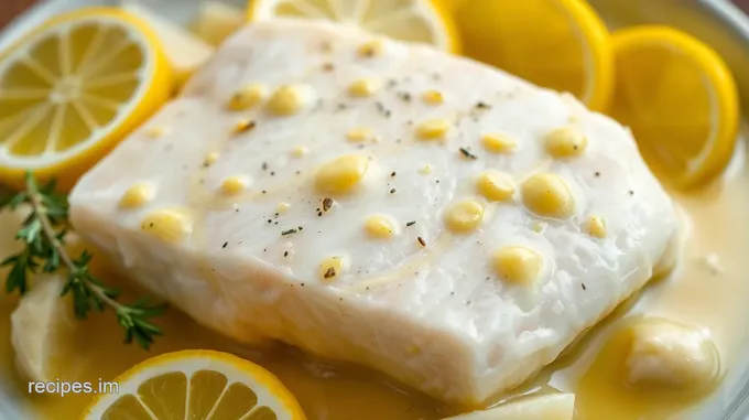 Sable Fish with Lemon Butter Sauce